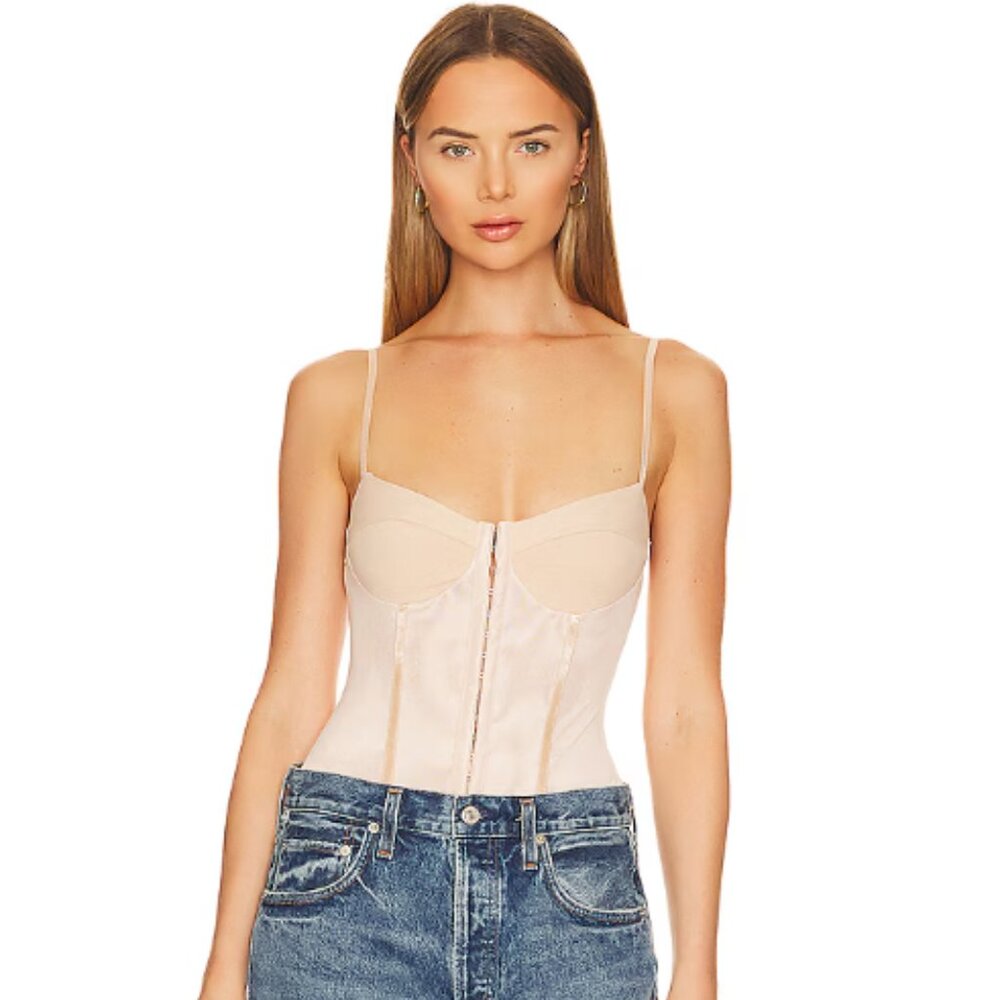 Free People Night Rhythm Bodysuit - Pink Sand Dune